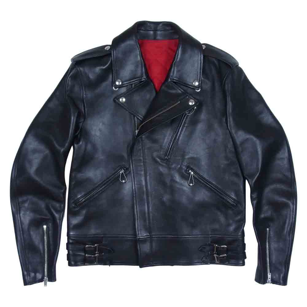 Scye サイ 20AW 1120-63010 LAM DB BIKER JACKET 20th シープレザー ダブルライダース ジャケット ブラック系 38【中古】