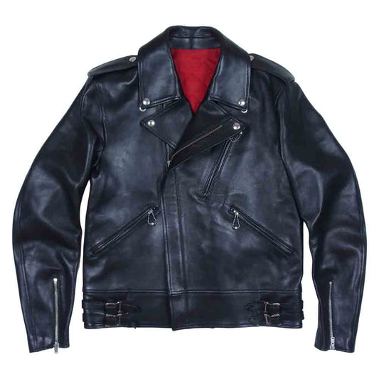 Scye サイ 20AW 1120-63010 LAM DB BIKER JACKET 20th シープレザー ダブルライダース ジャケット ブラック系 38【中古】