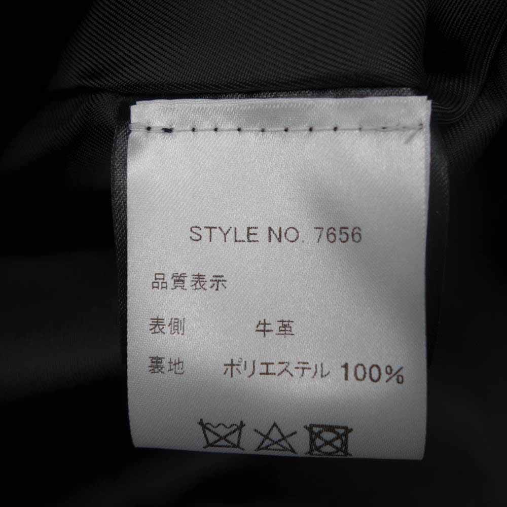 Engineered Garments エンジニアードガーメンツ 7656 × Schott ショット USA製 502EG レザー ダブル ライダース ジャケット ブラック系 XS【極上美品】【中古】