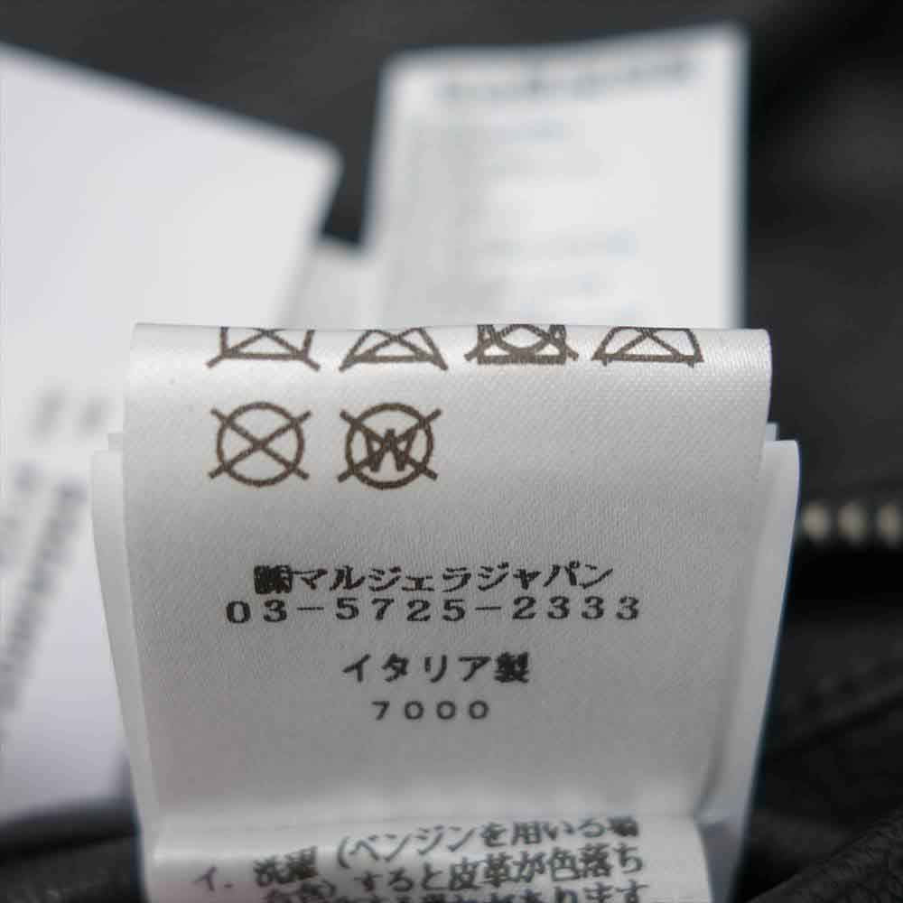 MAISON MARGIELA メゾンマルジェラ 21SS S50AM0512 国内正規品 ハの字 レザー ライダース ジャケット ゴートレザー  ブラック系 44【新古品】【未使用】【中古】
