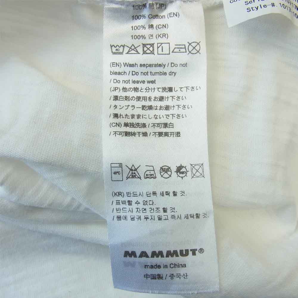 Mammut マムート 1017-10001 Cotton Pocket T-Shirt Men コットン ポケット 半袖 Tシャツ ホワイト系 M【中古】