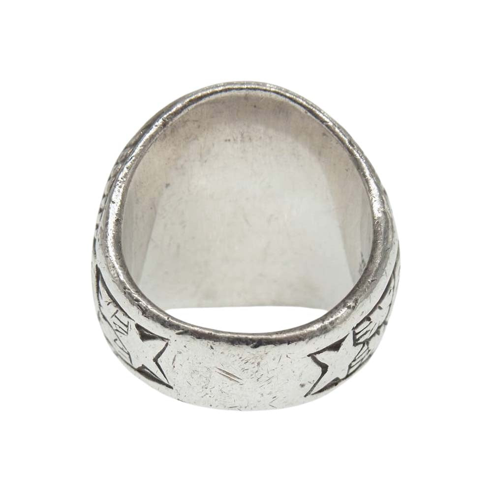 WTAPS ダブルタップス 11AW COLLEGE RING SILVER 950 石付き カレッジ シルバー リング【中古】