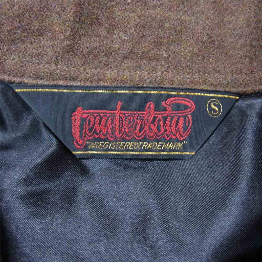 TENDERLOIN テンダーロイン ロゴ刺繍 T-WOOL SHIRT オープンカラー 長袖 シャツ ブラウン系 S【中古】