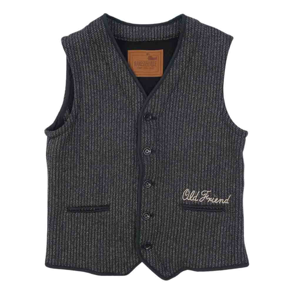 GANGSTERVILLE ギャングスタービル GSV-13-AW-08 BEACH VEST ビーチクロス ベスト ネイビー系 S【中古】