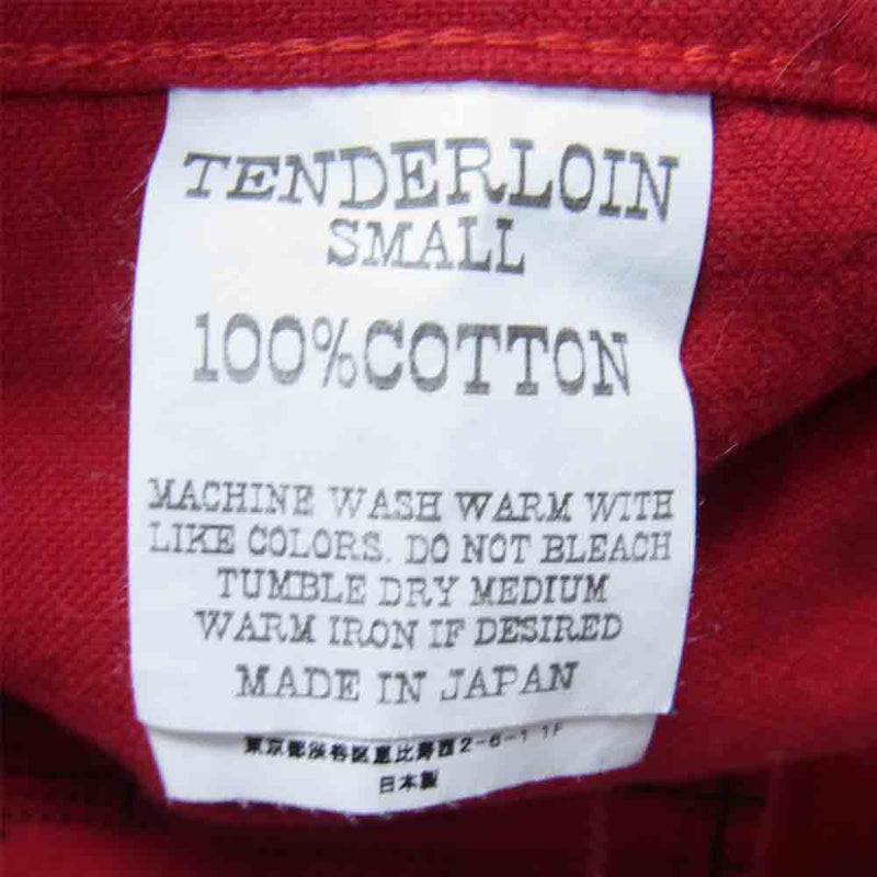TENDERLOIN テンダーロイン T-PRINT FLANNEL SHT カスリ チェック オープンカラー ウール シャツ レッド系 S【中古】