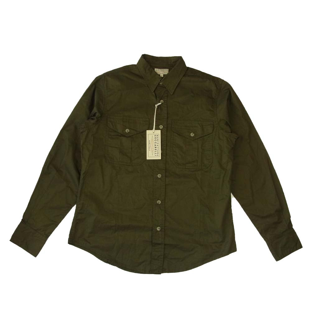 マニファッツュラ チェッカレッリ 706 LIGHT BUSH SHIRT ライト ブッシュ シャツ S【新古品】【未使用】【中古】