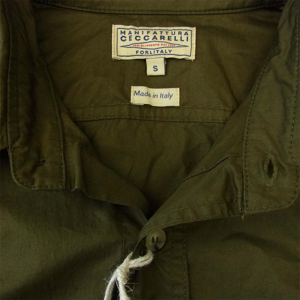 マニファッツュラ チェッカレッリ 706 LIGHT BUSH SHIRT ライト ブッシュ シャツ S【新古品】【未使用】【中古】