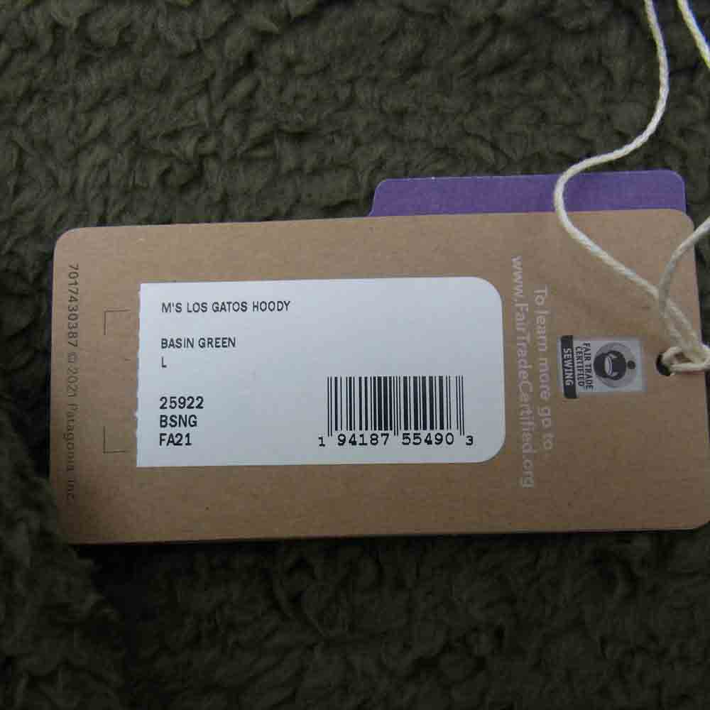 patagonia パタゴニア 21AW 25922 LOS GATOS HOODY ロス ガトス フーディ フリース ジャケット Basin Green L グリーン系 L【新古品】【未使用】【中古】