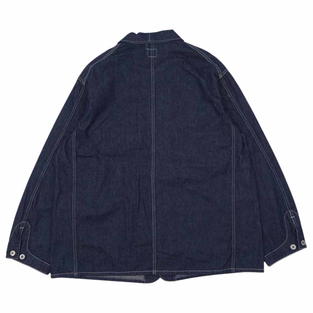 POST OVERALLS ポストオーバーオールズ 1111-01 DeLuxe Railroader 01 10 oz denim indigo デニム カバーオール ジャケット インディゴブルー系 XL【新古品】【未使用】【中古】