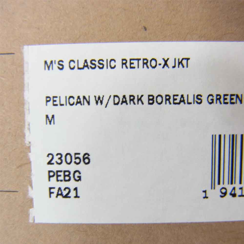 patagonia パタゴニア 21AW 23056 Classic Retro-X Jacket クラシック レトロX ジャケット フリース Pelican w/Dark Borealis Green ベージュ系 M【新古品】【未使用】【中古】