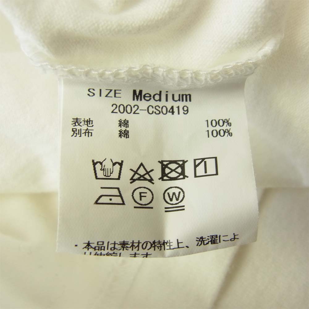 クオン 2002-CS0419 未使用品 Boro Trimmed Long Sleeve 襤褸 トリミング 長袖 Tシャツ ホワイト ホワイト系 M【極上美品】【中古】