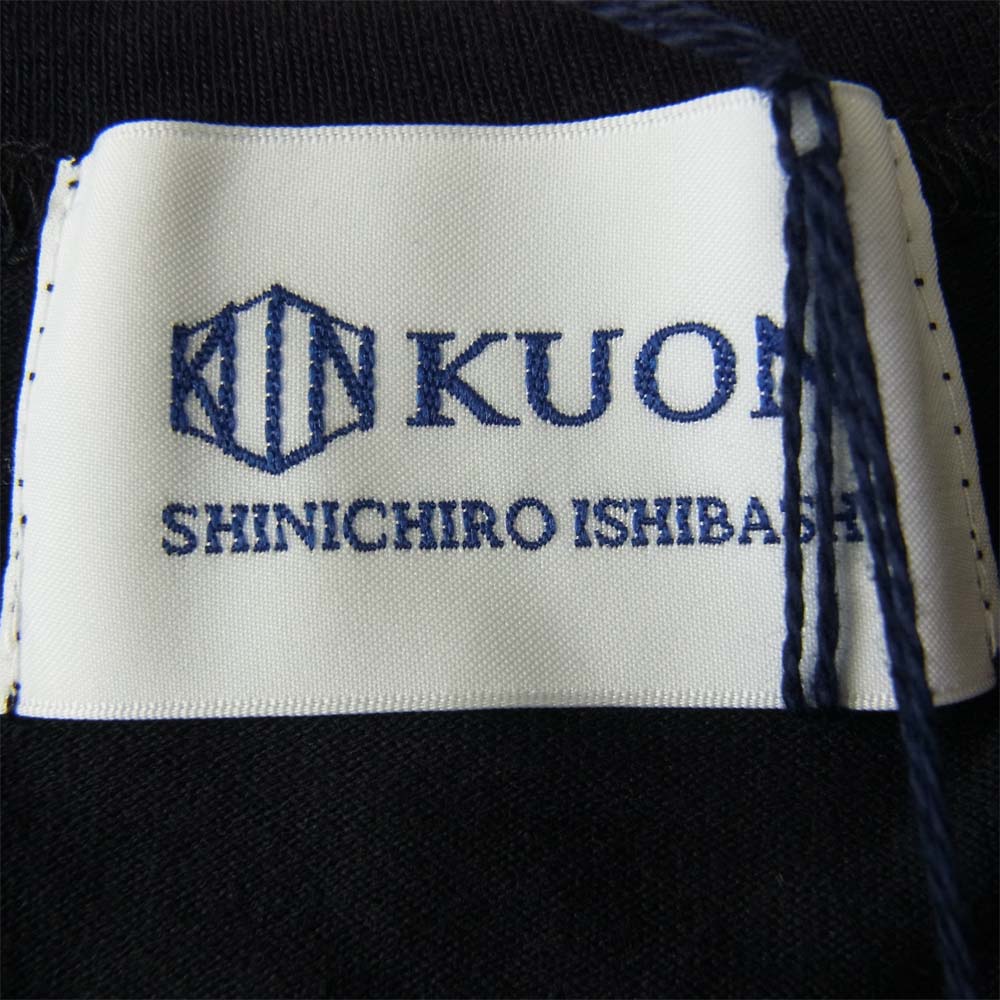 クオン 2002-CS0419 未使用品 Boro Trimmed Long Sleeve 襤褸 トリミング 長袖 Tシャツ ブラック ブラック系【極上美品】【中古】