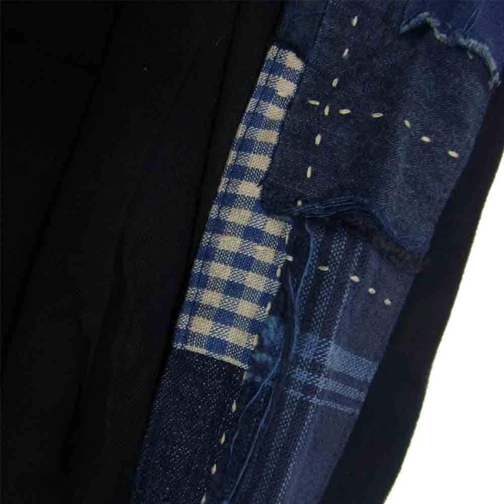 クオン 2002-CS0419 未使用品 Boro Trimmed Long Sleeve 襤褸 トリミング 長袖 Tシャツ ブラック ブラック系 M【極上美品】【中古】
