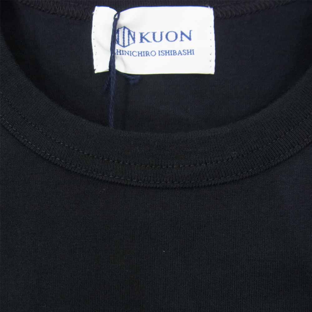 クオン 2002-CS0419 未使用品 Boro Trimmed Long Sleeve 襤褸 トリミング 長袖 Tシャツ ブラック ブラック系 M【極上美品】【中古】