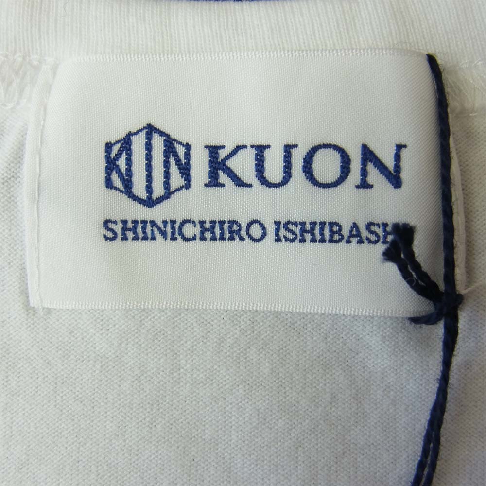 クオン 2002-CS0419 未使用品 Boro Trimmed Long Sleeve 襤褸 トリミング 長袖 Tシャツ ホワイト ホワイト系 L【極上美品】【中古】