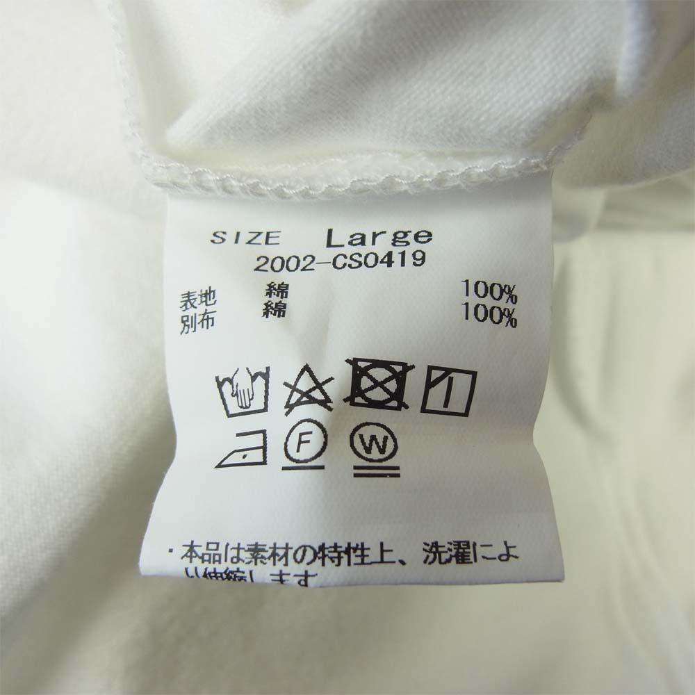 クオン 2002-CS0419 未使用品 Boro Trimmed Long Sleeve 襤褸 トリミング 長袖 Tシャツ ホワイト ホワイト系 L【極上美品】【中古】