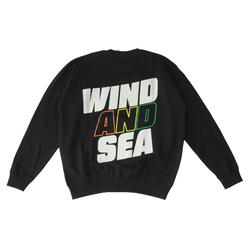 ウィンダンシー WDS-21S-TPS-05 未使用品 juicy-fresh CREW NECK フルーツ刺繍 クルーネック スウェット ブラック系 L【極上美品】【中古】