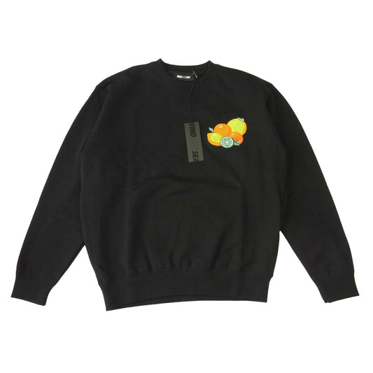 ウィンダンシー WDS-21S-TPS-05 未使用品 juicy-fresh CREW NECK フルーツ刺繍 クルーネック スウェット ブラック系 M【極上美品】【中古】