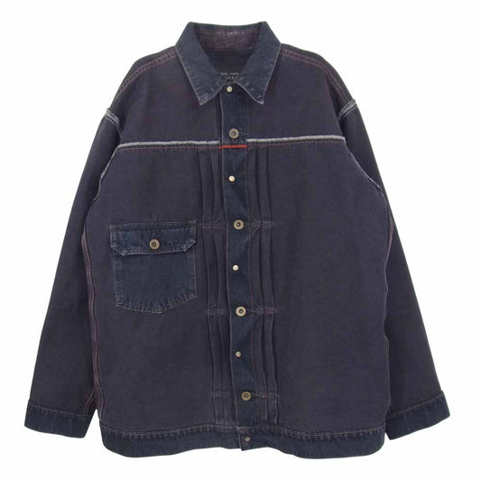 パスカルマリエデマレ 20AW-0-5-501-1-JK-08 PMD リバーシブル デニム ジャケット ダークネイビー系 L【新古品】【未使用】【中古】