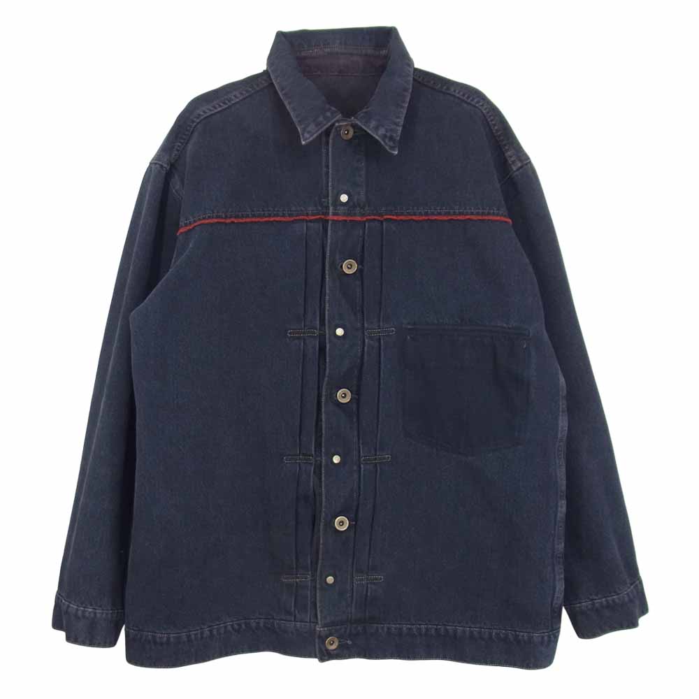 パスカルマリエデマレ 20AW-0-5-501-1-JK-08 PMD リバーシブル デニム ジャケット ダークネイビー系 L【新古品】【未使用】【中古】