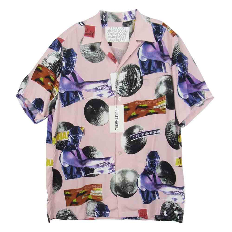 WACKO MARIA ワコマリア DJHARVEY-WM-HI01 DJ HARVEY S/S HAWAIAN SHIRTS ハワイアン 半袖 シャツ ピンク ピンク系 M【新古品】【未使用】【中古】