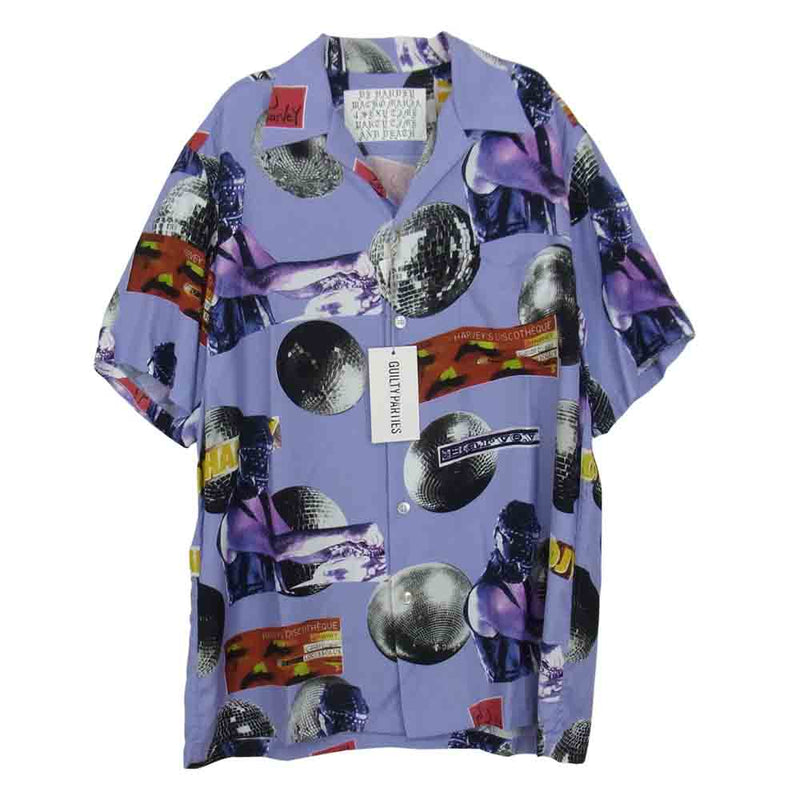 WACKO MARIA ワコマリア DJHARVEY-WM-HI01 DJ HARVEY S/S HAWAIAN SHIRTS ハワイアン 半袖 シャツ パープル パープル系 M【新古品】【未使用】【中古】