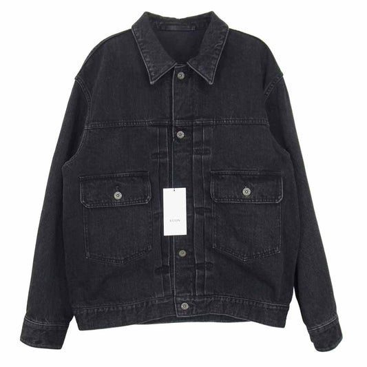 クオン 20SS 2001-JK06 CHORE COAT 裂き織り デニムジャケット  ブラック系 M【新古品】【未使用】【中古】