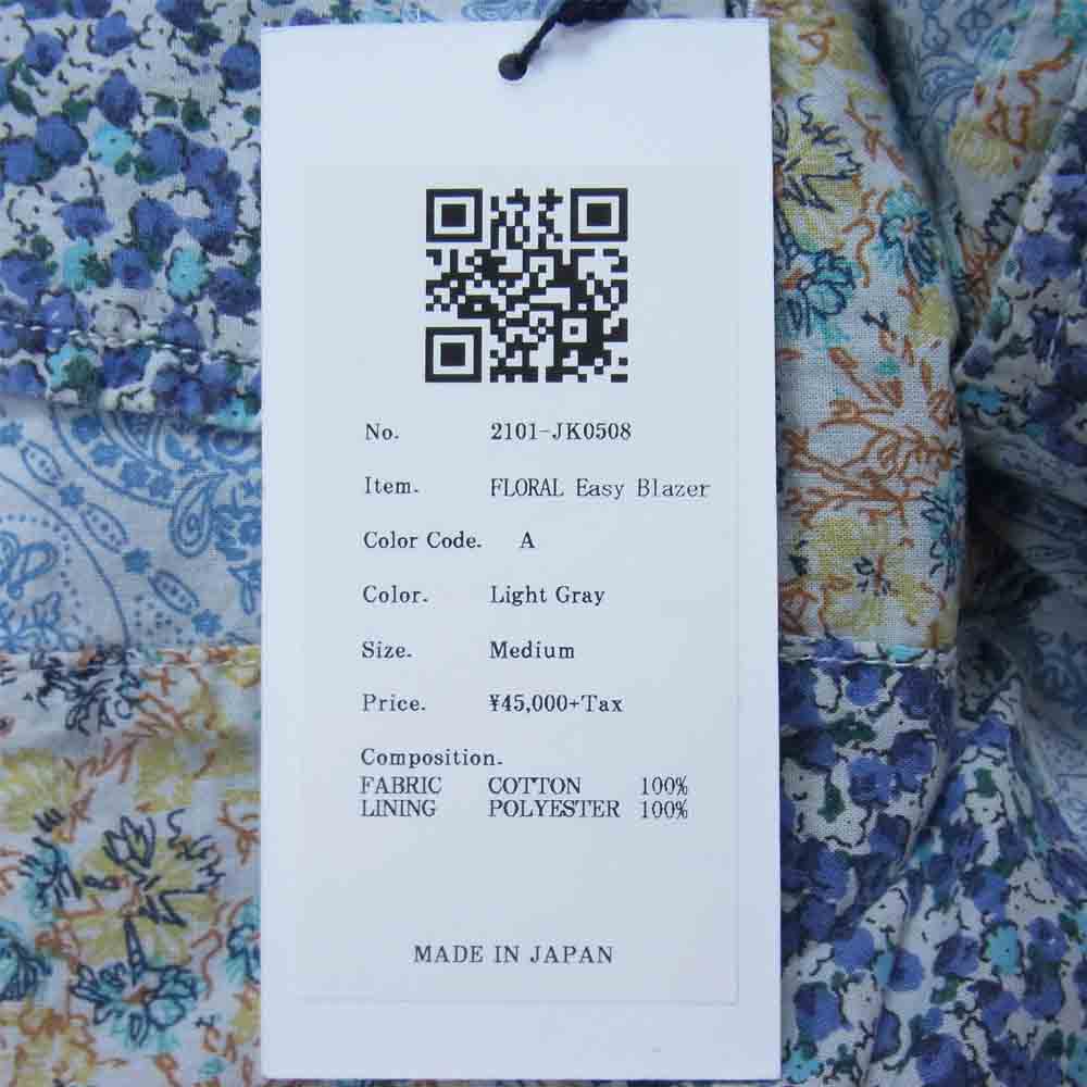 クオン 2101-JK0508 FLORAL PATCHWORK EASY BLAZER フローラル パッチワーク ブレザー マルチカラー系 M【新古品】【未使用】【中古】