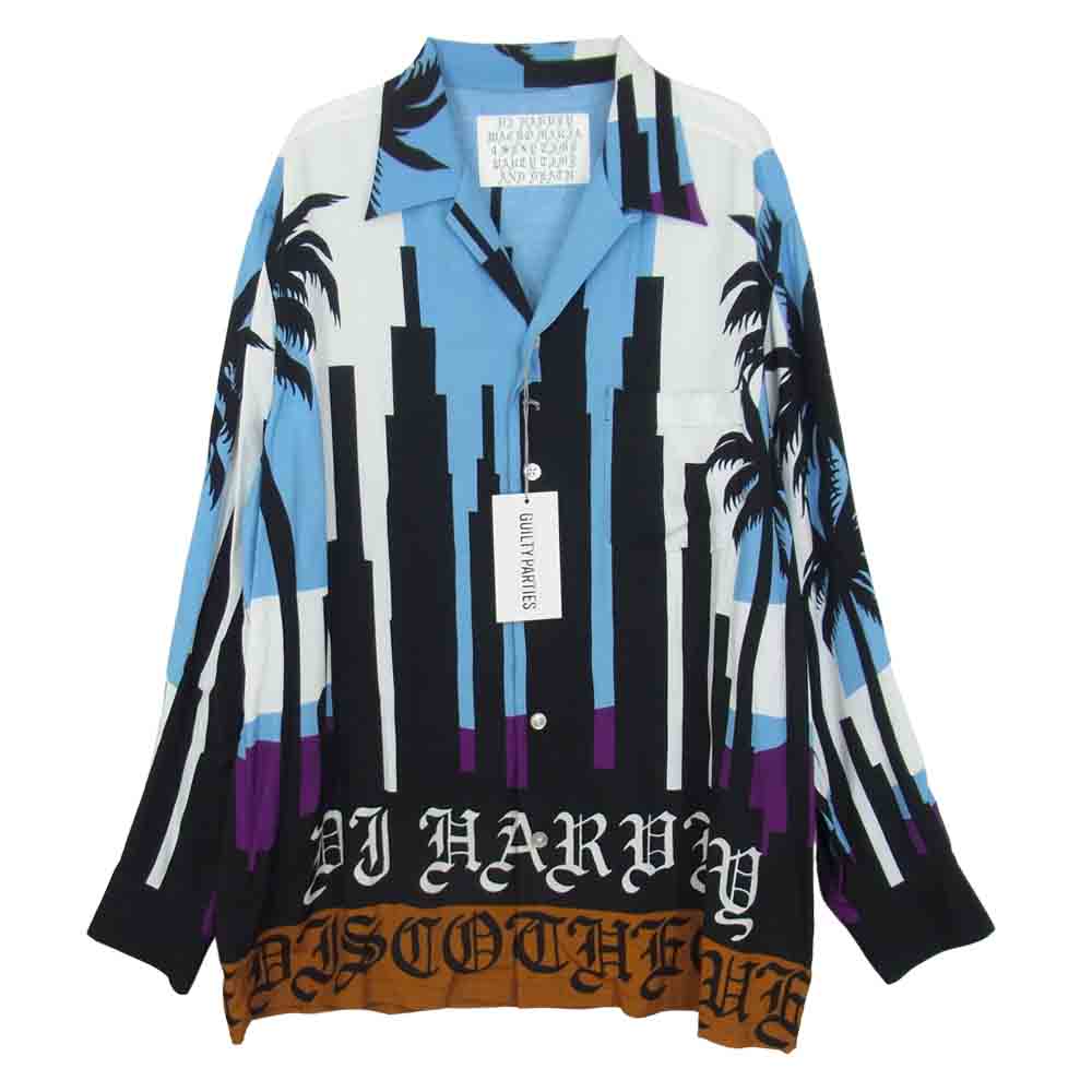 WACKO MARIA ワコマリア DJHARVEY-WM-HI02 DJ HARVEY L/S HAWAIIAN SHIRT ハワイアン 長袖 レーヨン シャツ マルチカラー系 M【新古品】【未使用】【中古】