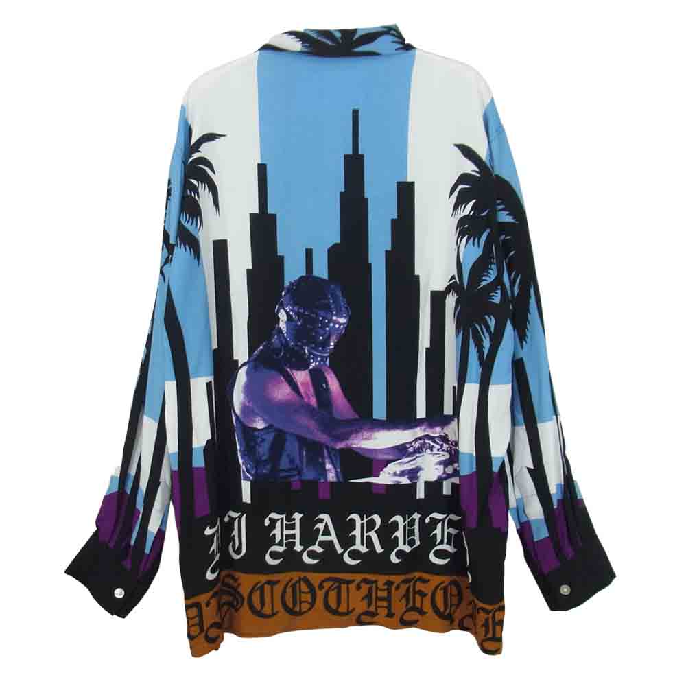 WACKO MARIA ワコマリア DJHARVEY-WM-HI02 DJ HARVEY L/S HAWAIIAN SHIRT ハワイアン 長袖 レーヨン シャツ マルチカラー系 M【新古品】【未使用】【中古】