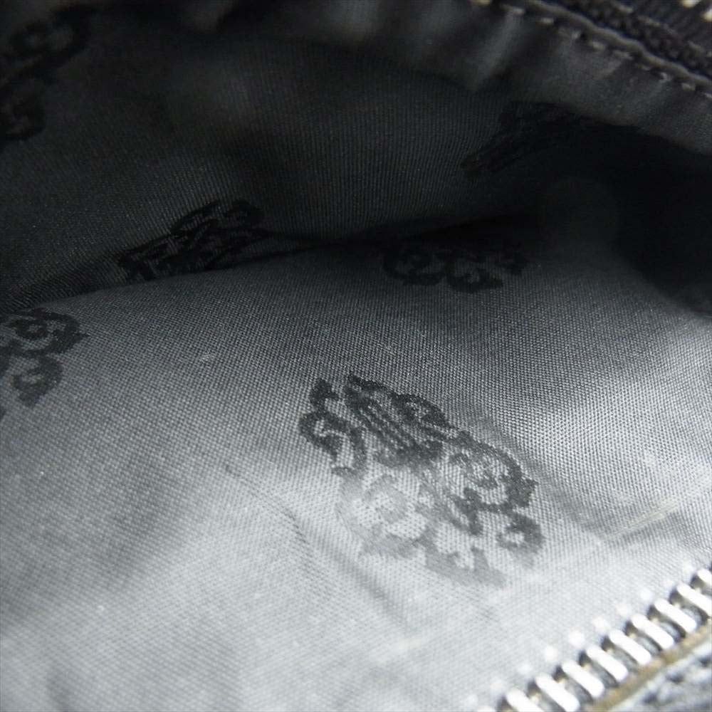 CHROME HEARTS クロムハーツ（原本無） WAVE ウェーブ クロスボール ボタン レザー ウォレット ブラック系【中古】