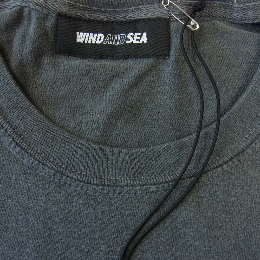 WIND AND SEA ウィンダンシー 21SS WDS-21S-TPS-04 L/S T-SHIRT Charcoal ロングスリーブ Tシャツ チャコール L L【新古品】【未使用】【中古】