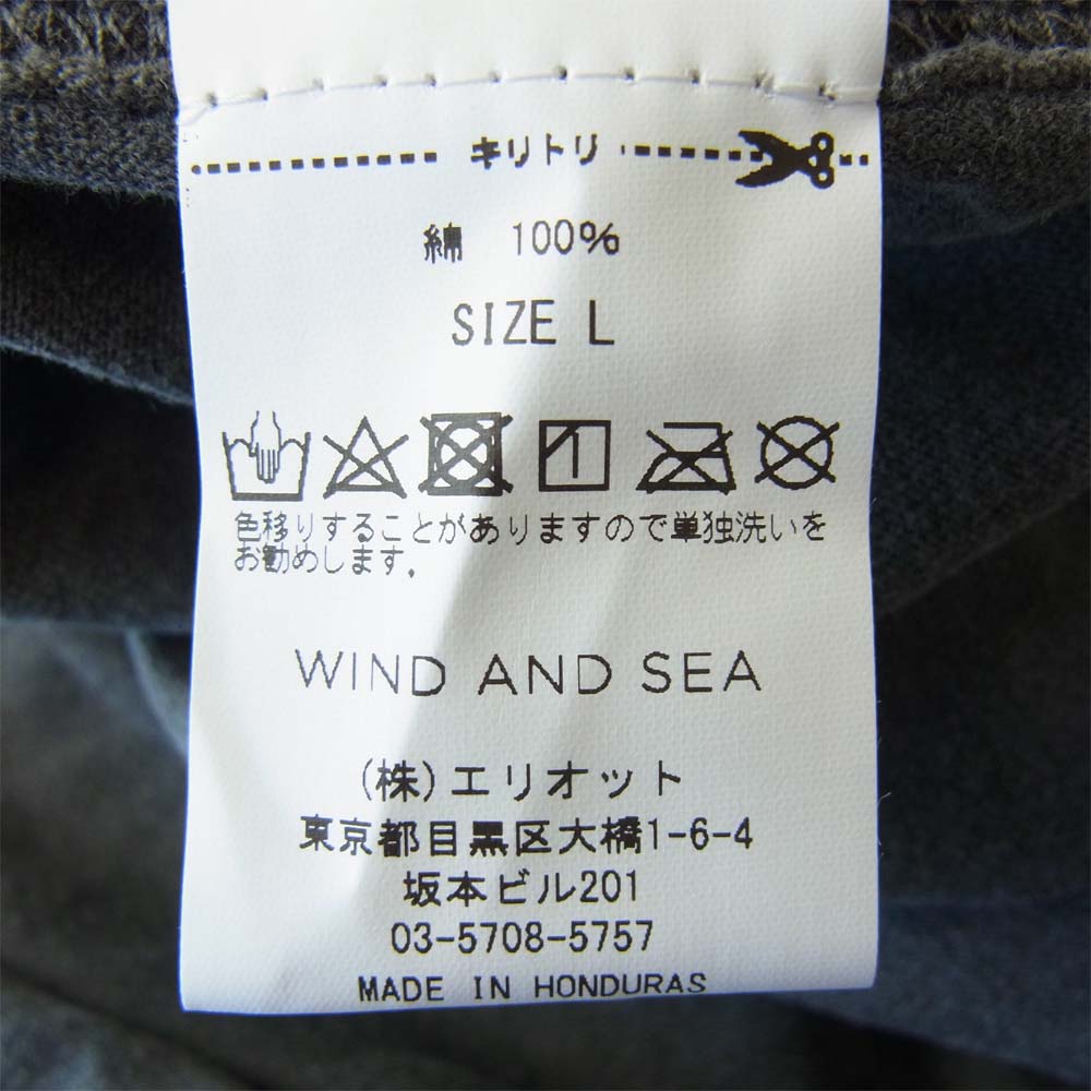 WIND AND SEA ウィンダンシー 21SS WDS-21S-TPS-04 L/S T-SHIRT Charcoal ロングスリーブ Tシャツ チャコール L L【新古品】【未使用】【中古】