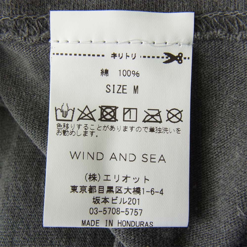 WIND AND SEA ウィンダンシー 21SS WDS-21S-TPS-04 L/S T-SHIRT Charcoal ロングスリーブ Tシャツ チャコール M M【新古品】【未使用】【中古】