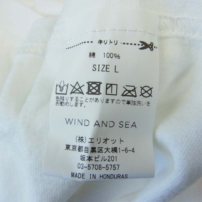 WIND AND SEA ウィンダンシー 21SS WDS-21S-TPS-04 L/S T-SHIRT White ロングスリーブ Tシャツ  オフホワイト系 L【新古品】【未使用】【中古】