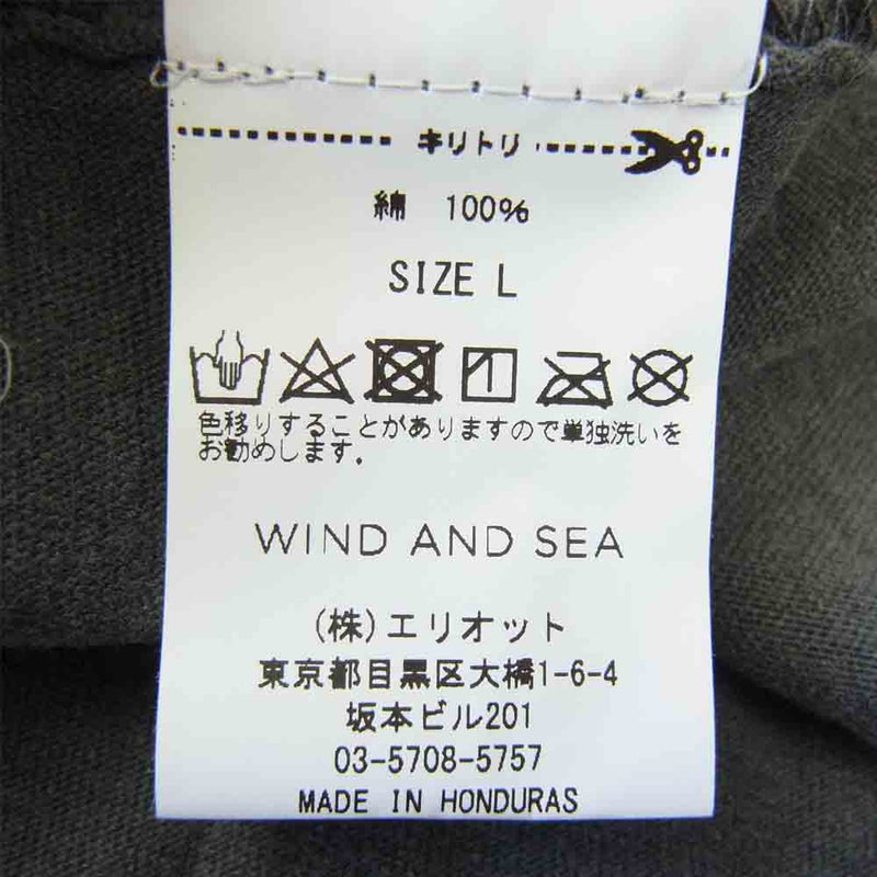 WIND AND SEA ウィンダンシー 20AW WDS-20A-CS-02 L/S T-SHIRT Charcoal ロングスリーブ Tシャツ  チャコール系 L【新古品】【未使用】【中古】