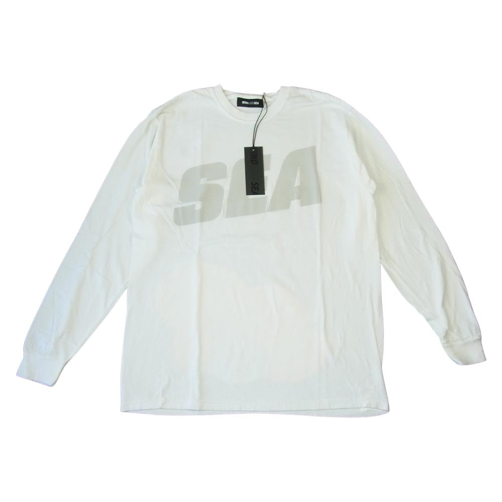 WIND AND SEA ウィンダンシー 21SS WDS-21S-TPS-04 L/S T-SHIRT White ロングスリーブ Tシャツ M ホワイト系 M【新古品】【未使用】【中古】