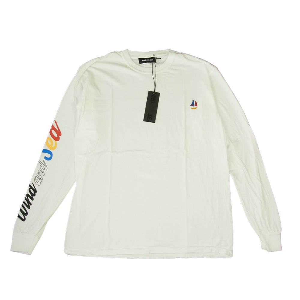 WIND AND SEA ウィンダンシー 20AW WDS-20A-CS-02 L/S T-SHIRT White ロングスリーブ Tシャツ ホワイト系 M【新古品】【未使用】【中古】