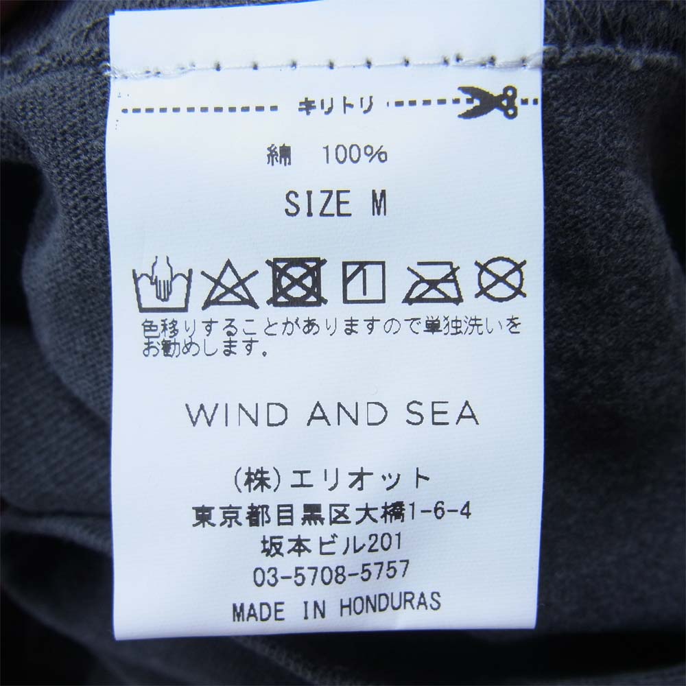 WIND AND SEA ウィンダンシー 21SS WDS-21S-TPS-04 L/S T-SHIRT Charcoal ロングスリーブ Tシャツ チャコール M M【新古品】【未使用】【中古】