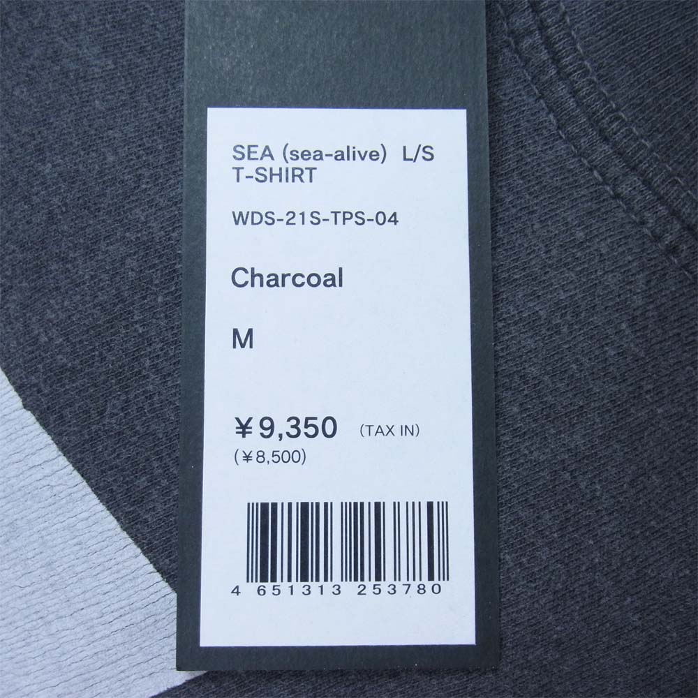 WIND AND SEA ウィンダンシー 21SS WDS-21S-TPS-04 L/S T-SHIRT Charcoal ロングスリーブ Tシャツ チャコール M M【新古品】【未使用】【中古】
