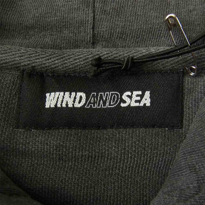 WIND AND SEA ウィンダンシー 21SS WDS-21S-TPS-03 HOODIE Charcoal フーディー チャコール系 M【新古品】【未使用】【中古】