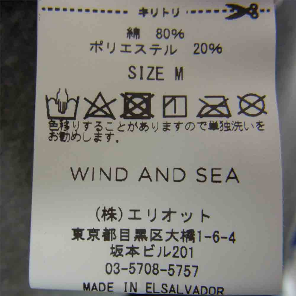 WIND AND SEA ウィンダンシー 21SS WDS-21S-TPS-03 HOODIE Charcoal フーディー チャコール M グレー系 M【新古品】【未使用】【中古】