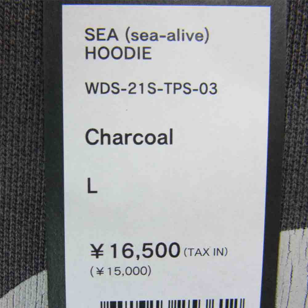 WIND AND SEA ウィンダンシー 21SS WDS-21S-TPS-03 HOODIE Charcoal フーディー チャコール L グレー系 L【新古品】【未使用】【中古】