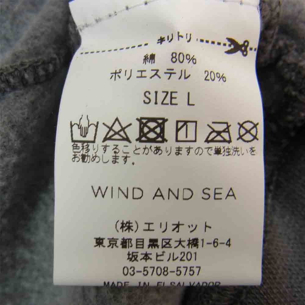 WIND AND SEA ウィンダンシー 21SS WDS-21S-TPS-03 HOODIE Charcoal フーディー チャコール L グレー系 L【新古品】【未使用】【中古】