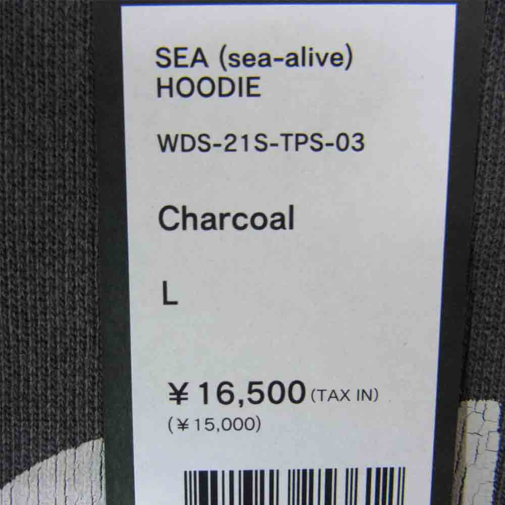 WIND AND SEA ウィンダンシー 21SS WDS-21S-TPS-03 HOODIE Charcoal フーディー チャコール L グレー系 L【新古品】【未使用】【中古】