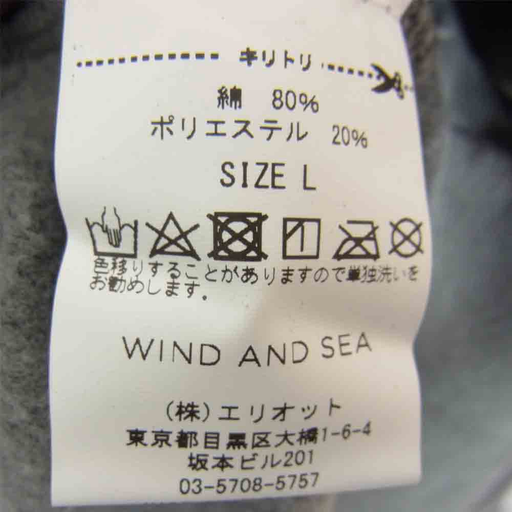 WIND AND SEA ウィンダンシー 21SS WDS-21S-TPS-03 HOODIE Charcoal フーディー チャコール L グレー系 L【新古品】【未使用】【中古】