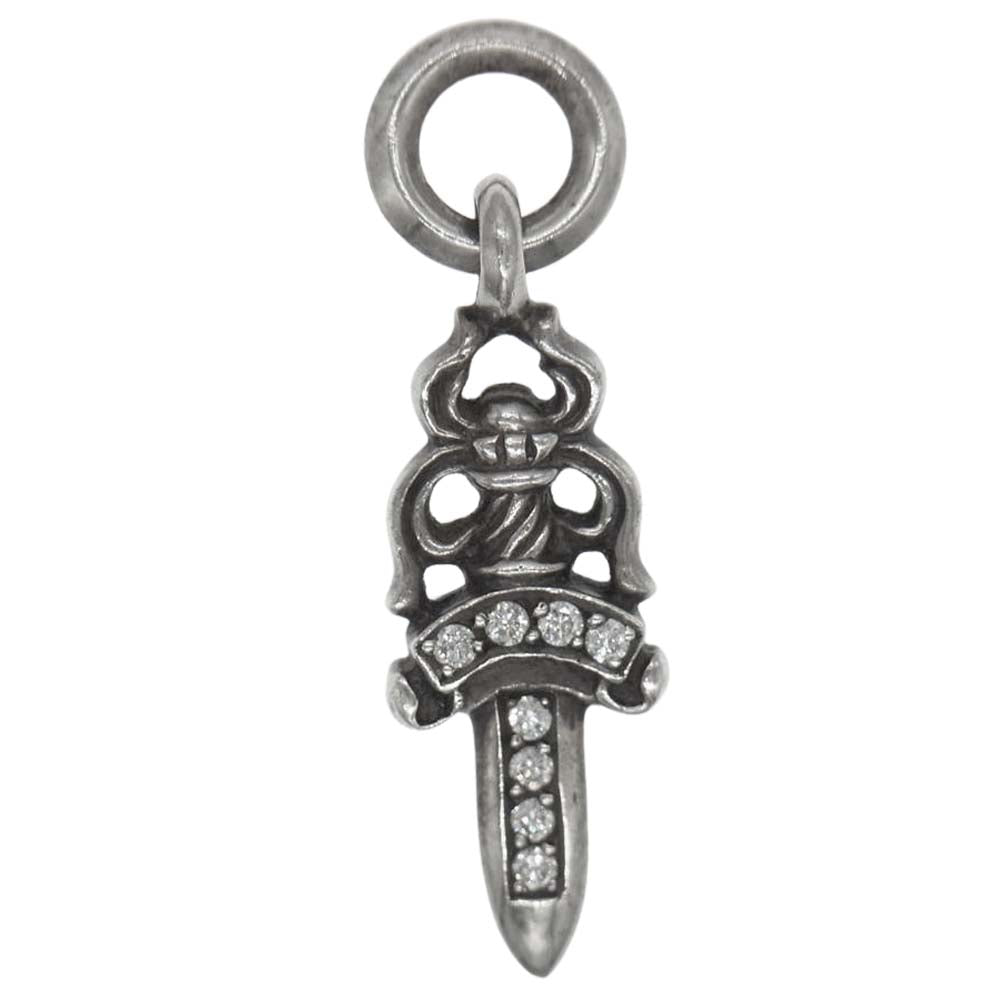 CHROME HEARTS クロムハーツ（原本有） #5 ダガー チャーム ダイヤ ペンダント シルバー系【中古】