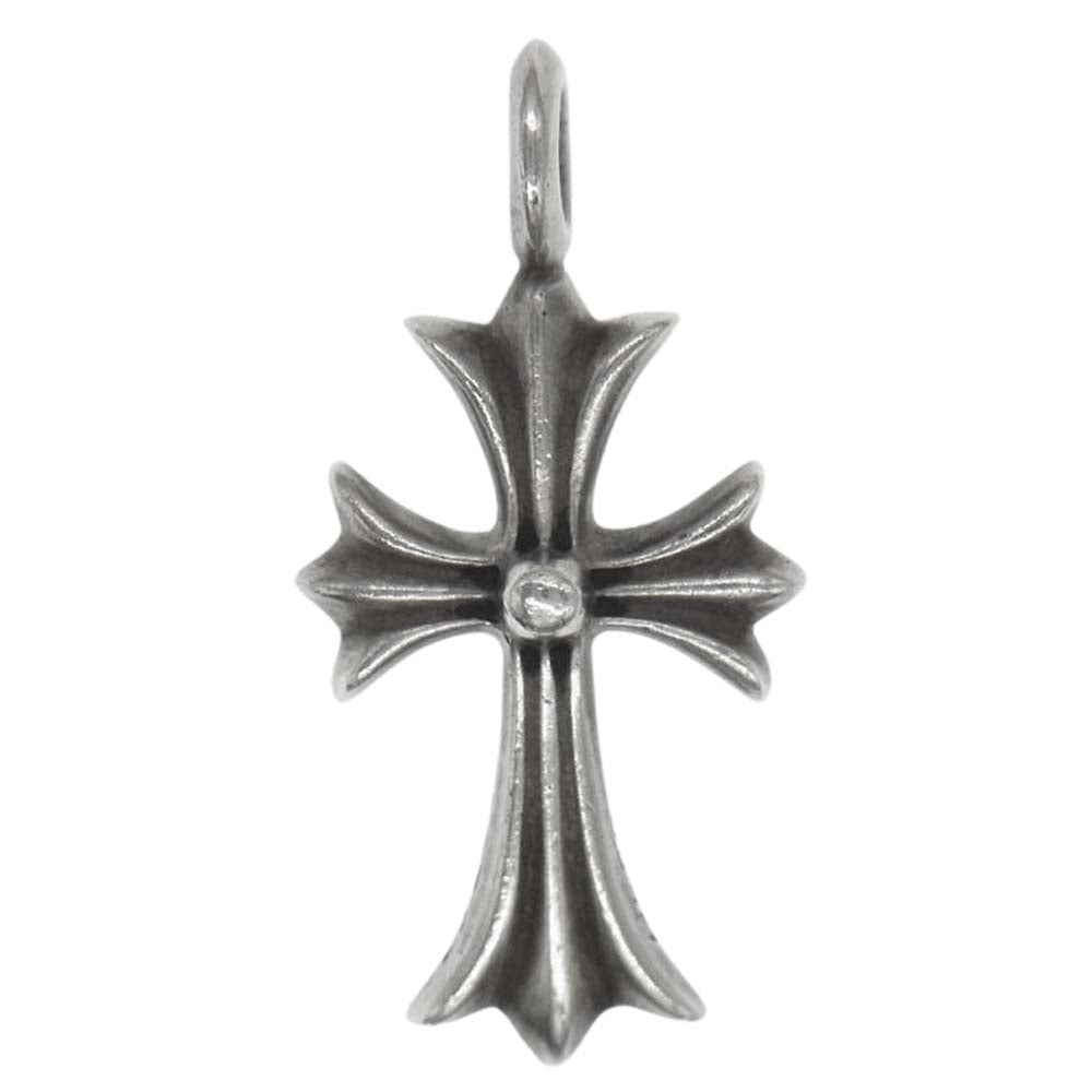 CHROME HEARTS クロムハーツ（原本有） タイニーファットクロス パヴェ ブラックダイヤ ペンダント シルバー系【中古】