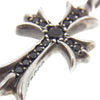 CHROME HEARTS クロムハーツ（原本有） タイニーファットクロス パヴェ ブラックダイヤ ペンダント シルバー系【中古】