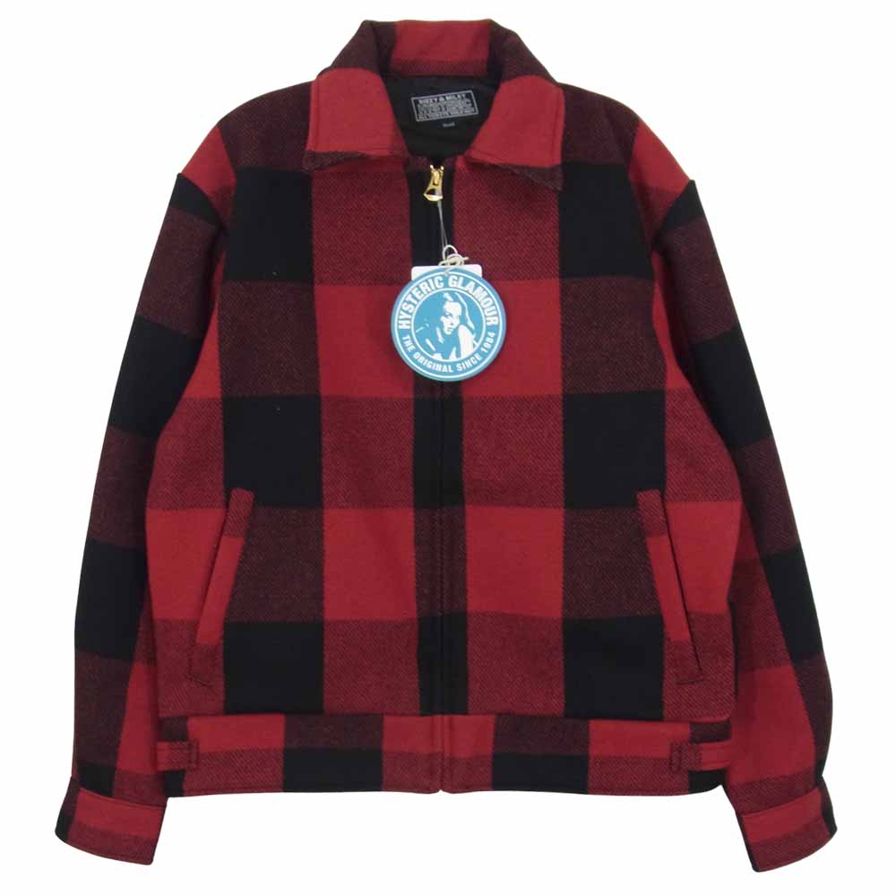 HYSTERIC GLAMOUR ヒステリックグラマー 20AW 02213AB11 HYS-LO KINKY WOMAN 野口強 バッファロー チェック ブルゾン レッド系 S【極上美品】【中古】